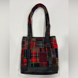 Orvis Red and Green Plaid Tote Bag